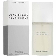 Мужская парфюмерия L'eau D'issey Homme Issey Miyake EDT: Емкость - 125 ml цена и информация | Мужские духи | pigu.lt