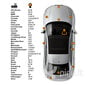 MAZDA 33S - HIGHLIGHT SILVER Rinkinys: Korektorius įbrėžimų taisymui + Rūdžių modifikatorius + Lakas 15 ml kaina ir informacija | Automobiliniai dažai | pigu.lt
