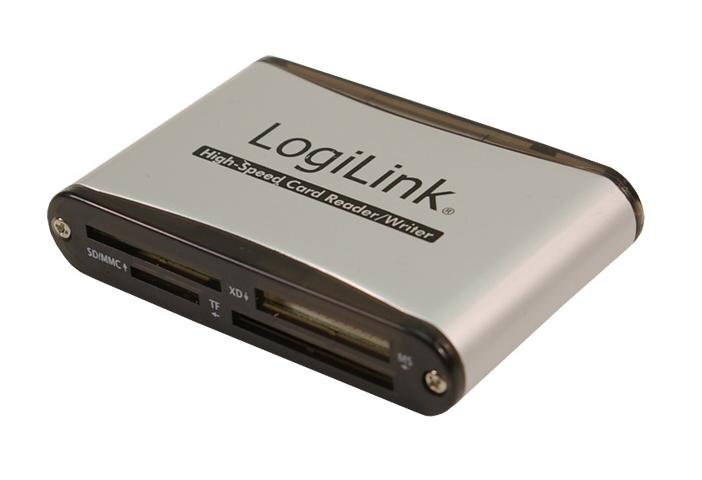 Universalus atminties kortelių skaitytuvas LogiLink 56in1, USB2.0 цена и информация | Adapteriai, USB šakotuvai | pigu.lt