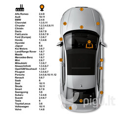 FIAT LANCIA 750/A - NERO/ROSSO RUBACUORI Korektorius įbrėžimų taisymui 15 ml kaina ir informacija | Automobiliniai dažai | pigu.lt