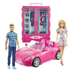 Lėlės su transporto priemone ir spinta Barbie kaina ir informacija | Žaislai mergaitėms | pigu.lt