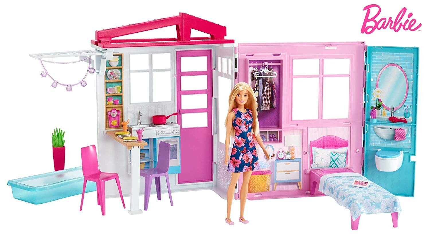 Lėlės Barbie namas su lėle kaina ir informacija | Žaislai mergaitėms | pigu.lt