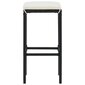 Baro taburetės su pagalvėlėmis, 4 vnt, juodos kaina ir informacija | Virtuvės ir valgomojo kėdės | pigu.lt