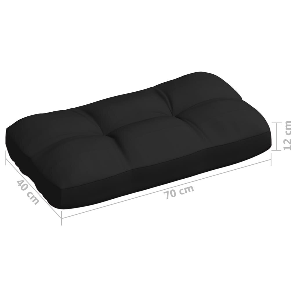 Pagalvėlės sofai iš palečių, 7 vnt, juodos kaina ir informacija | Pagalvės, užvalkalai, apsaugos | pigu.lt