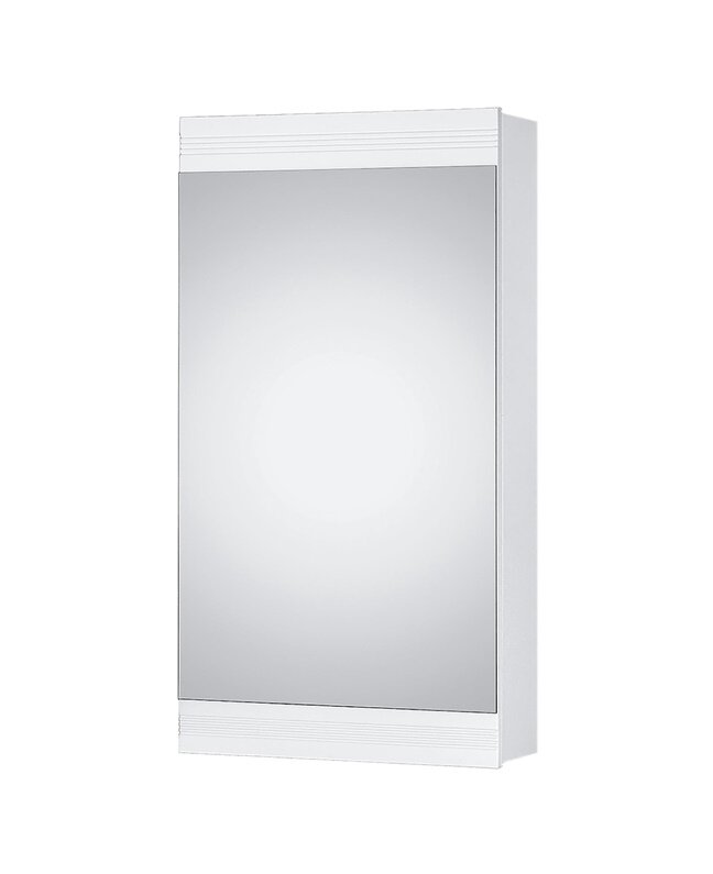 Vonios spintelė su veidrodžiu Riva SV40, balta kaina ir informacija | Vonios spintelės | pigu.lt
