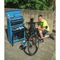 Spintelė su ratukais ir dėžė Draper Tools, mėlyna, 61,6x33x99,8cm kaina ir informacija | Įrankių dėžės, laikikliai | pigu.lt
