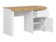 Rašomasis stalas BRW Holten 1D1S, baltas/rudas kaina ir informacija | Kompiuteriniai, rašomieji stalai | pigu.lt
