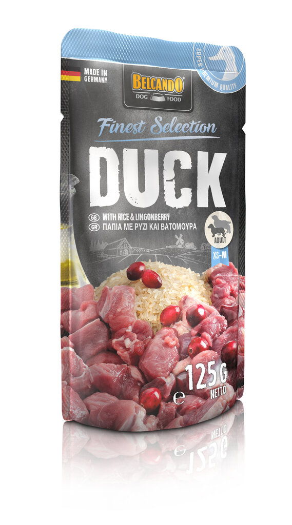 Belcando Duck with Rice & Lingonberries šunims antis su ryžiais ir bruknėmis 125 g цена и информация | Konservai šunims | pigu.lt