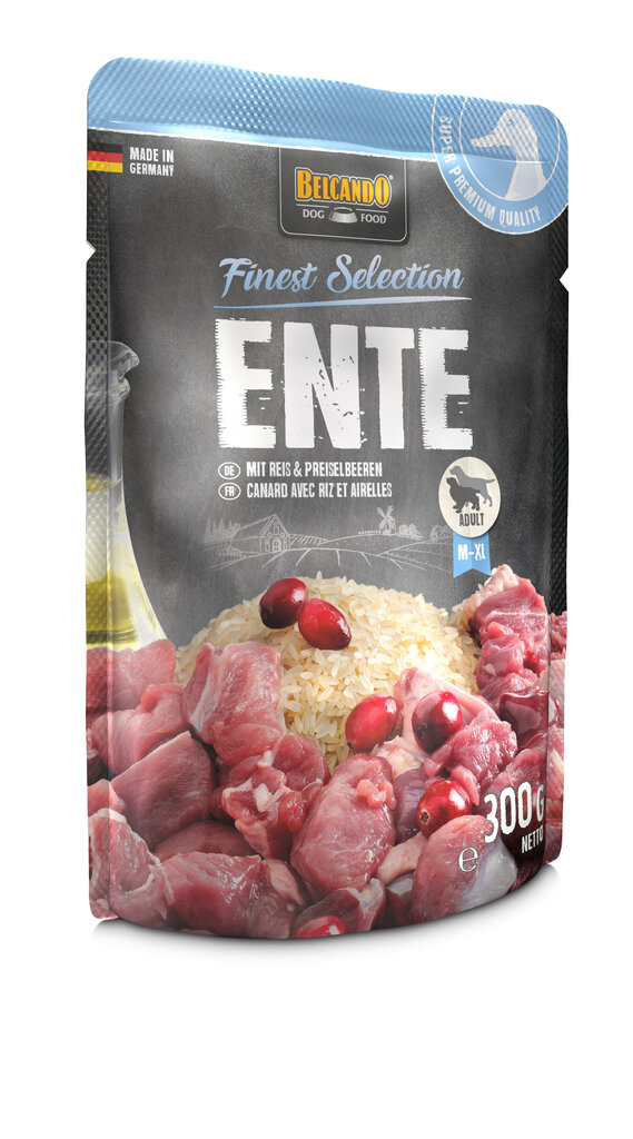 Belcando Duck with Rice & Lingonberries šunims su antiena, ryžiais ir bruknėmis 300 g kaina ir informacija | Konservai šunims | pigu.lt