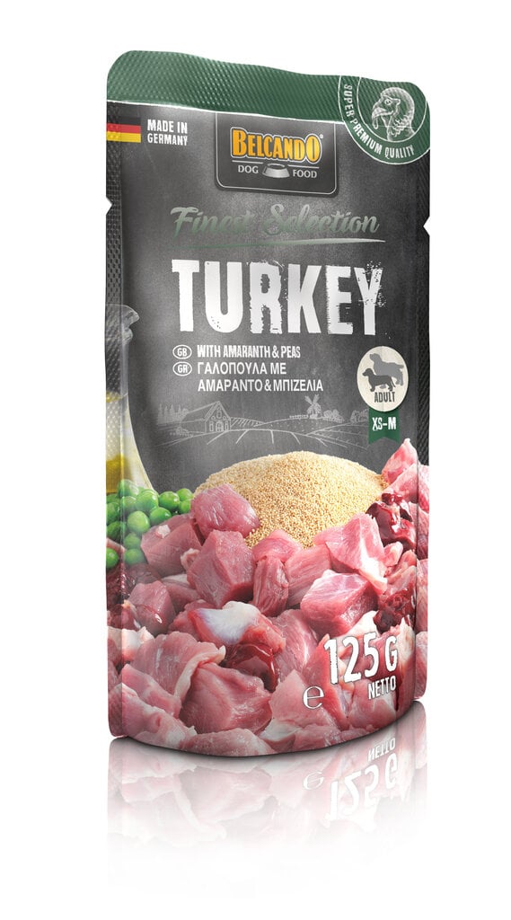 Belcando Turkey with Amaranth & Peas šunims-kalakutiena su burnočiu ir žirniais 125 g цена и информация | Konservai šunims | pigu.lt