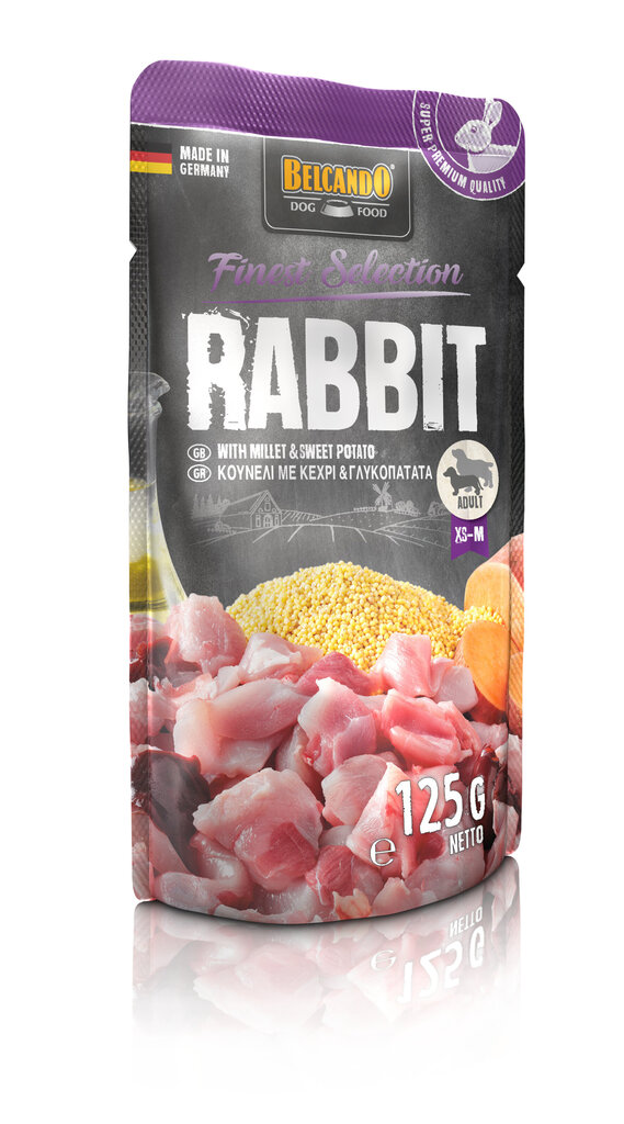 Belcando Rabbit & Millet & Sweet Potatoes šunims su triušiais, sorais ir saldžiosiomis bulvėmis 125 g kaina ir informacija | Konservai šunims | pigu.lt