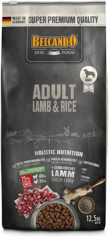 Belcando Adult Lamb & Rice šunims su ėriuku ir ryžiais, 12,5 kg kaina ir informacija | Sausas maistas šunims | pigu.lt