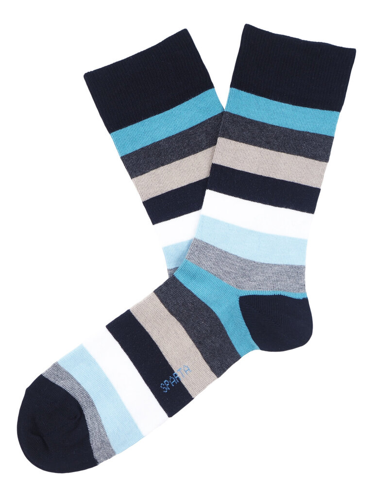 Dryžuotos kojinės vyrams iš šukuotinės medvilnės Big Stripes kaina ir informacija | Vyriškos kojinės | pigu.lt
