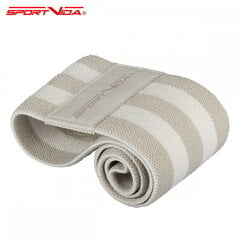 Pasipriešinimo guma SportVida Fitness & Crossfit Hip Band, 32x7.6 cm, pilka kaina ir informacija | SportVida Sportas, laisvalaikis, turizmas | pigu.lt