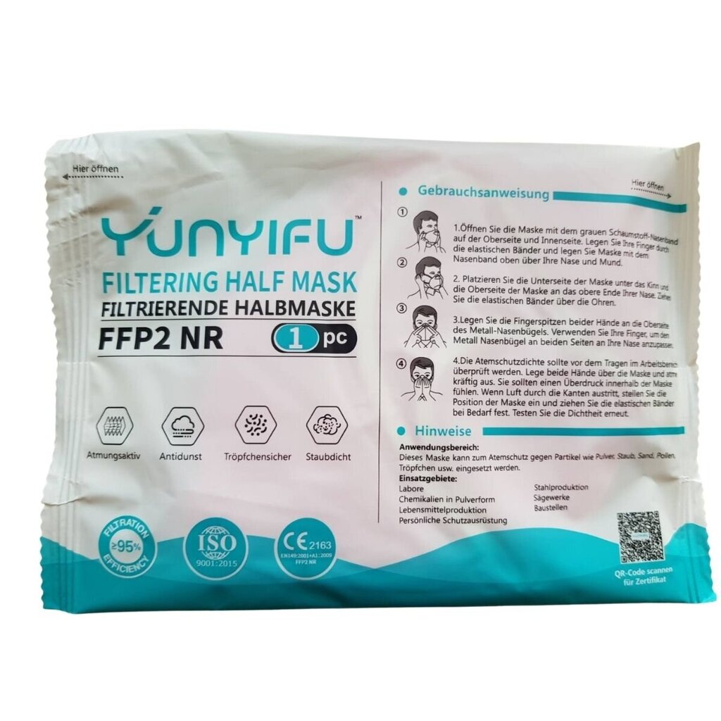 Respiratorius FFP2, violetiniai, 10 vnt kaina ir informacija | Pirmoji pagalba | pigu.lt