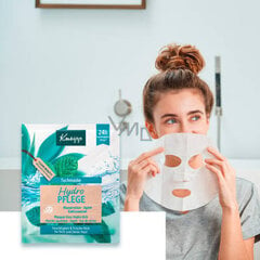 Drėkinanti veido kaukė Kneipp Hydro Kick Cloth face mask, 1 vnt. цена и информация | Маски для лица, патчи для глаз | pigu.lt