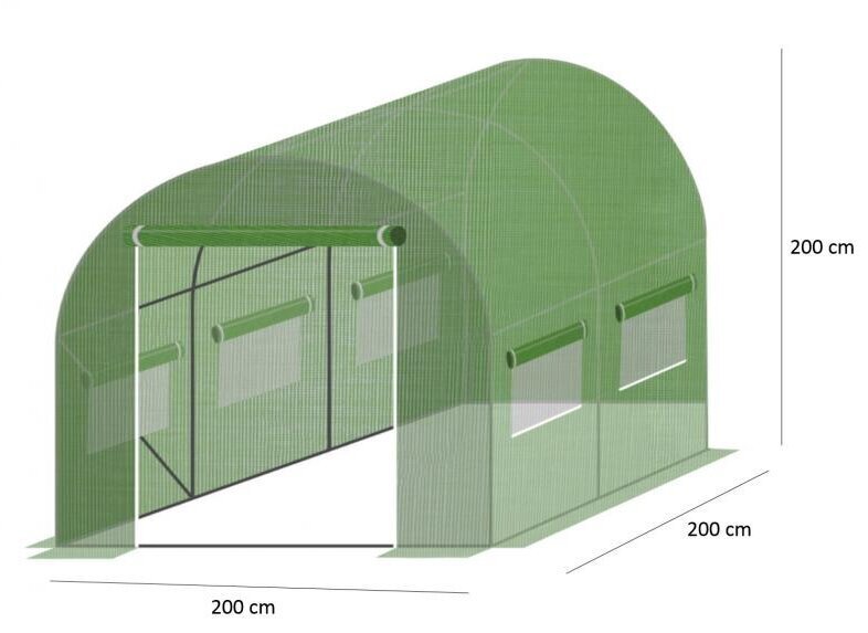 Šiltnamis 2x2 m цена и информация | Šiltnamiai | pigu.lt