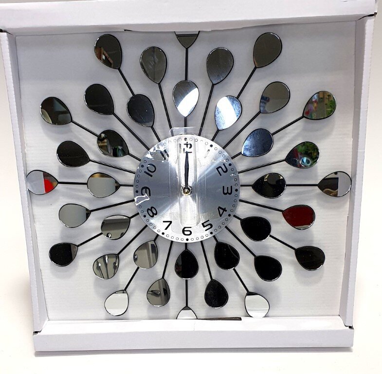 Sieninis laikrodis su veidrodėliais, 40cm kaina ir informacija | Laikrodžiai | pigu.lt