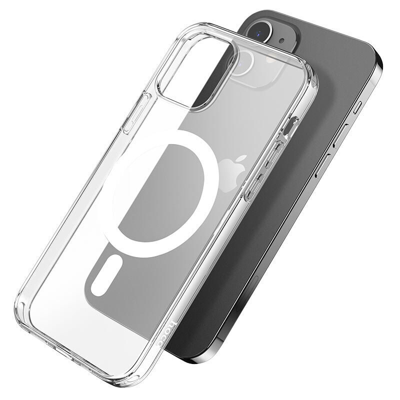 Telefono dėklas Hoco TPU Magnetic Protective, skirtas Apple iPhone 12 mini, skaidrus kaina ir informacija | Telefono dėklai | pigu.lt