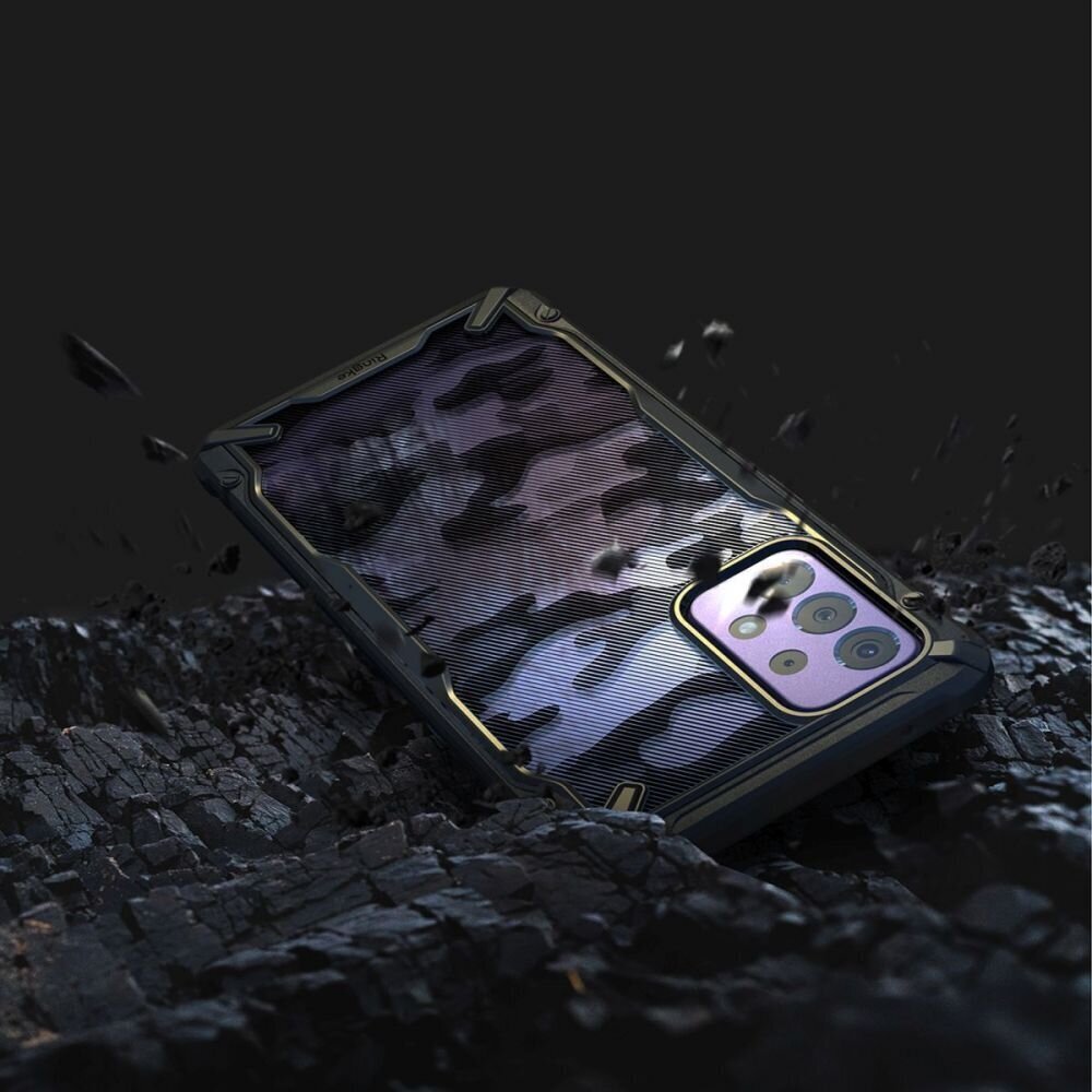 Telefono dėklas Ringke Fusion X, skirtas Samsung Galaxy A72, juodas kaina ir informacija | Telefono dėklai | pigu.lt