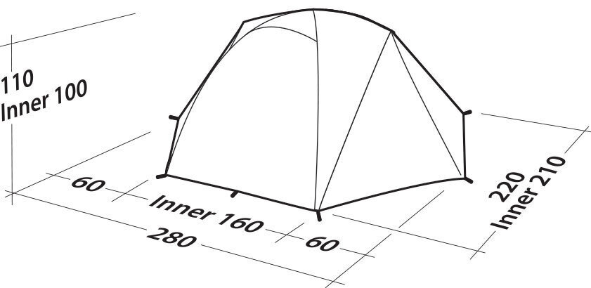 Palapinė Robens Boulder 3, raudona kaina ir informacija | Palapinės | pigu.lt