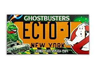 Ghostbusters Replica 1/1 ECTO-1 License Plate kaina ir informacija | Žaidėjų atributika | pigu.lt