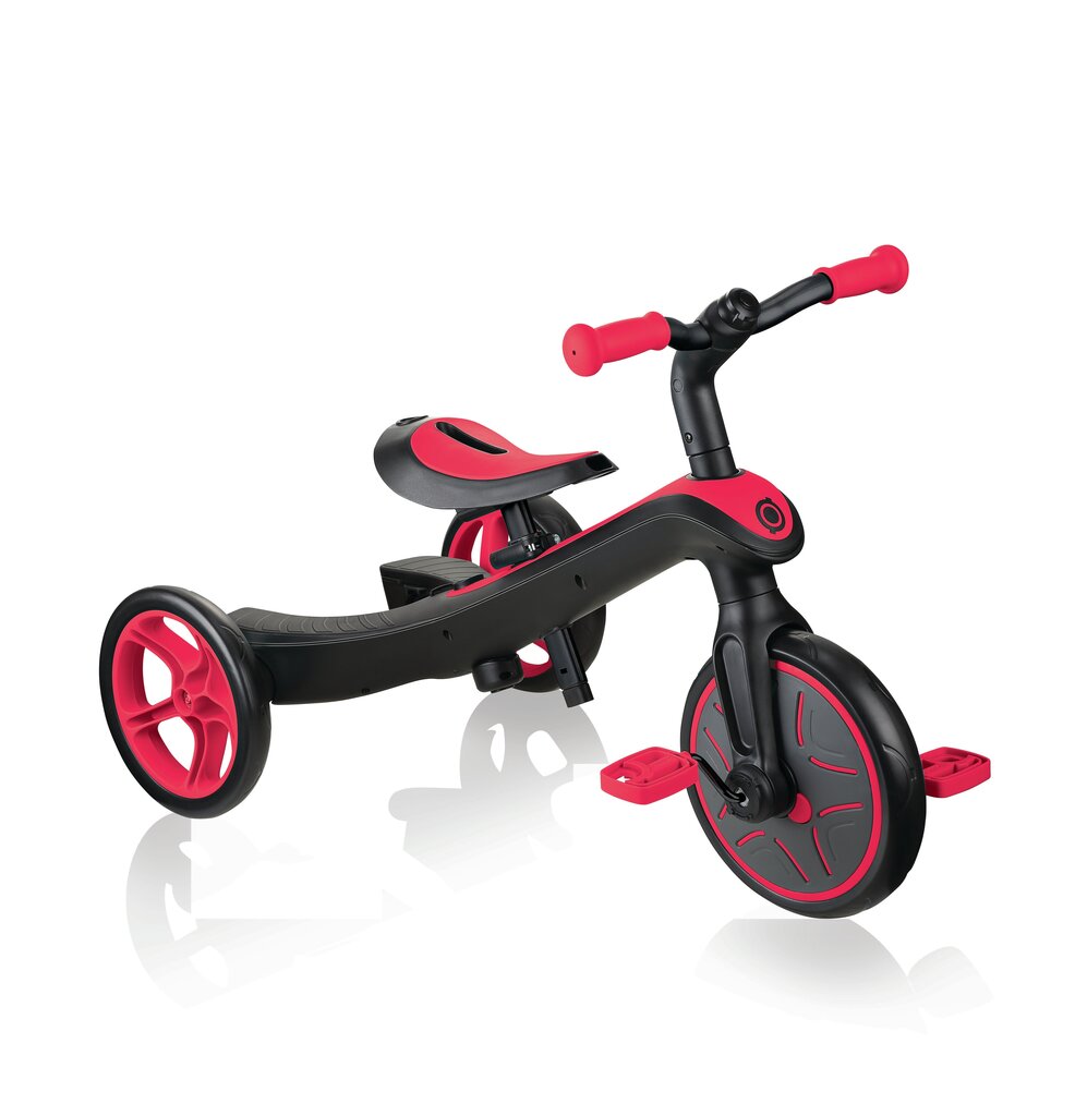 Daugiafunkcinis triratukas Globber Trike Explorer 4in1, raudonas, 632-102 kaina ir informacija | Triratukai | pigu.lt