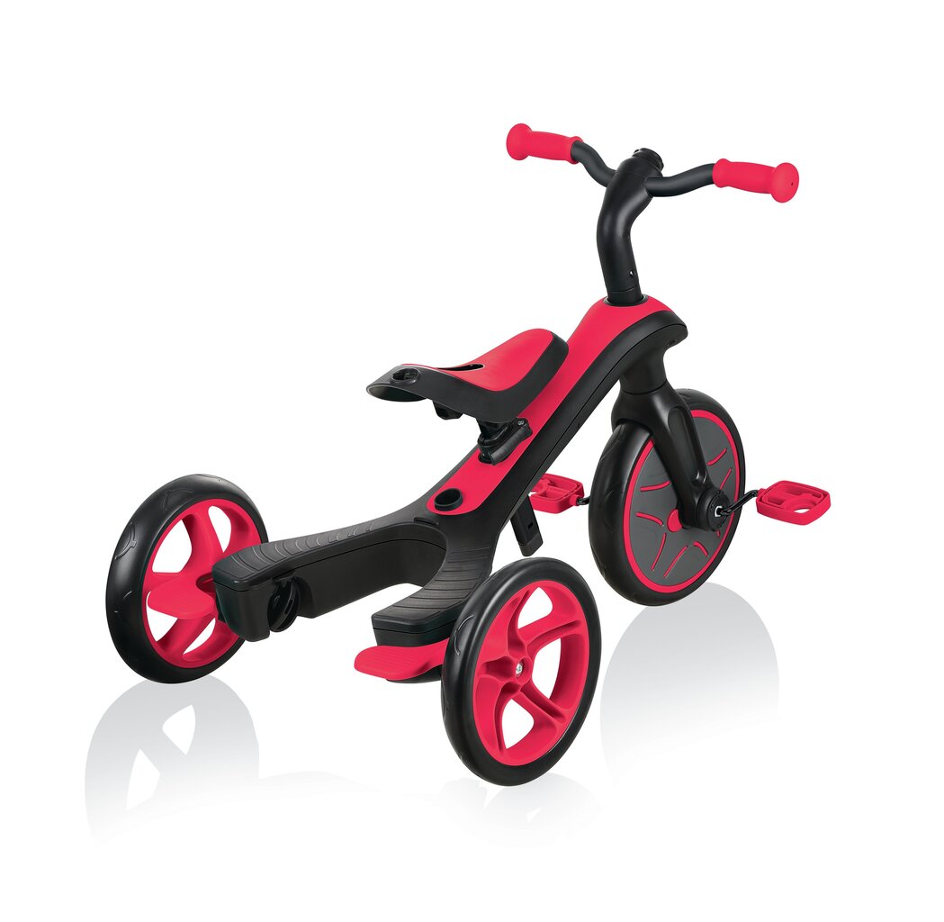 Daugiafunkcinis triratukas Globber Trike Explorer 4in1, raudonas, 632-102 kaina ir informacija | Triratukai | pigu.lt