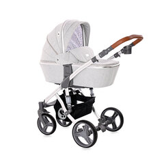 Universalus vežimėlis su mamos krepšiu Lorelli Rimini 2in1, Grey&Black Dots kaina ir informacija | Vežimėliai | pigu.lt