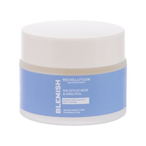 Kremas probleminei odai Revolution Skincare Blemish Salicylic Acid & Zinc PCA Purifying Water Gel Cream, 50ml kaina ir informacija | Veido kremai | pigu.lt