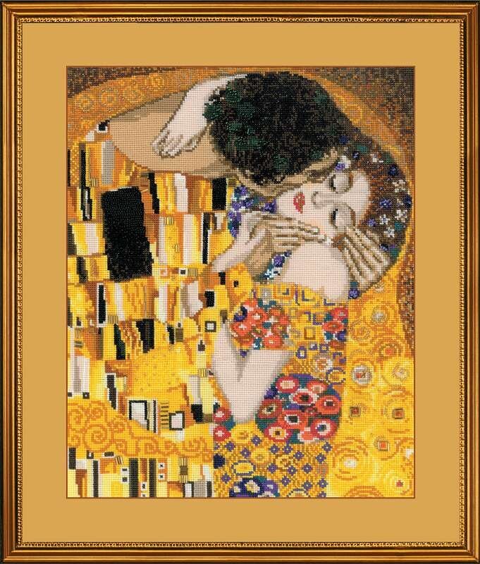 Siuvinėjimo rinkinys Riolis 1170 Bučinys. Pagal G. Klimto paveikslą цена и информация | Siuvinėjimo priemonės | pigu.lt