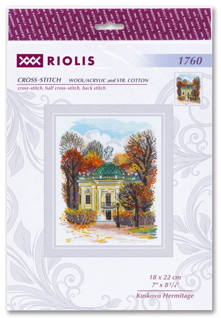 Siuvinėjimo rinkinys Riolis 1760 Kuskovo dvaras. Ermitažas kaina ir informacija | Siuvinėjimo priemonės | pigu.lt