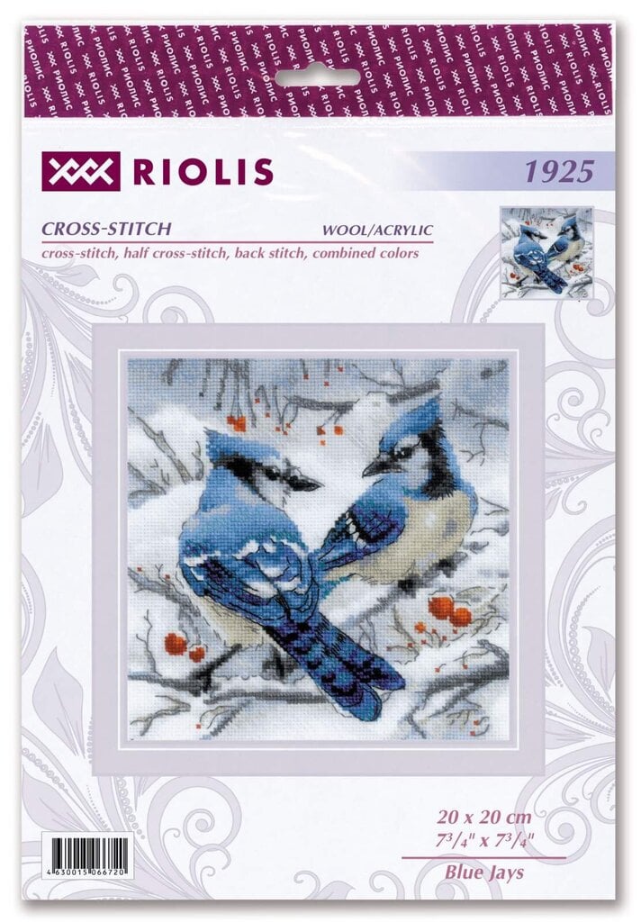 Siuvinėjimo rinkinys Riolis 1925 Mėlynieji kėkštai цена и информация | Siuvinėjimo priemonės | pigu.lt