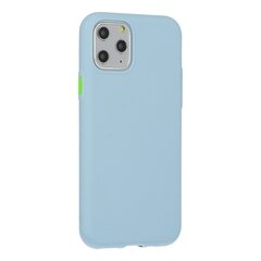 Mocco Soft Cream Silicone Back Case for Apple iPhone 12/12 Pro Blue kaina ir informacija | Telefono dėklai | pigu.lt