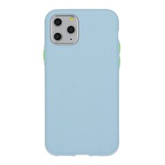 Mocco Soft Cream Silicone Back Case for Apple iPhone 12/12 Pro Blue kaina ir informacija | Telefono dėklai | pigu.lt