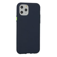 Mocco Soft Cream Silicone Back Case for Apple iPhone 12/12 Pro Dark Blue kaina ir informacija | Telefono dėklai | pigu.lt