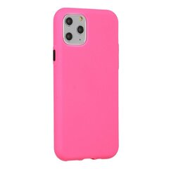 Mocco Soft Cream Silicone Back Case for Apple iPhone 12 Mini Pink kaina ir informacija | Telefono dėklai | pigu.lt