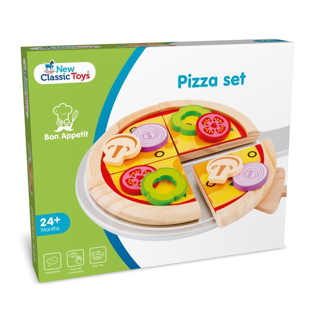 Vaikiškas medinis picos rinkinys kaina ir informacija | Lavinamieji žaislai | pigu.lt