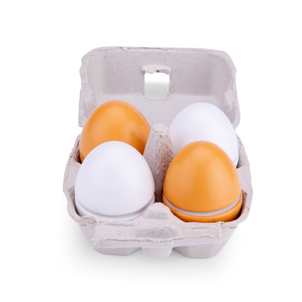 Vaidmenų žaidimas - Mediniai kiaušiniai (4 vnt.), New Classic Toys 10600 kaina ir informacija | Lavinamieji žaislai | pigu.lt