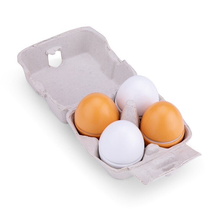 Vaidmenų žaidimas - Mediniai kiaušiniai (4 vnt.), New Classic Toys 10600 kaina ir informacija | Lavinamieji žaislai | pigu.lt