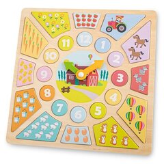 Graži dėlionė mažiems vaikams - Laikrodis, New Classic Toys 18250 kaina ir informacija | Dėlionės (puzzle) | pigu.lt