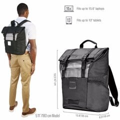 Рюкзак Everki 15.6 ContemPRO Roll Top цена и информация | Рюкзаки, сумки, чехлы для компьютеров | pigu.lt