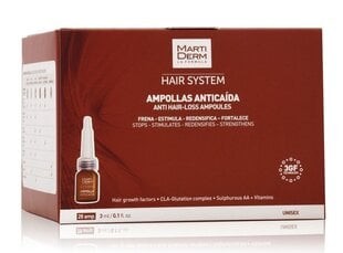 Ampulės nuo plaukų slinkimo Martiderm Hair System, 28 vnt kaina ir informacija | Martiderm Kvepalai, kosmetika | pigu.lt