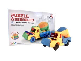 Красочная машинка Puzzle Assembled mixer truck цена и информация | Конструкторы и кубики | pigu.lt