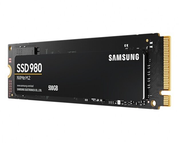 SSD|SAMSUNG|980|500GB|M.2|PCIE|NVMe|MLC|Write speed 2600 MBytes/sec|Read speed 3100 MBytes/sec|2.38mm|TBW 300 TB|MTBF 1500000 hours|MZ-V8V500BW цена и информация | Vidiniai kietieji diskai (HDD, SSD, Hybrid) | pigu.lt