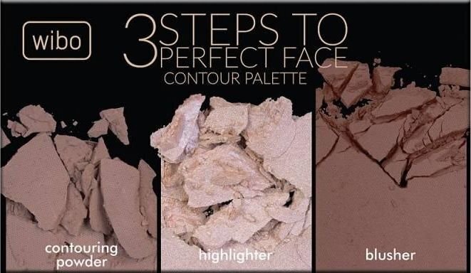 Veido kontūravimo paletė Wibo 3 Steps to Perfect Face Dark, 10 g kaina ir informacija | Makiažo pagrindai, pudros | pigu.lt