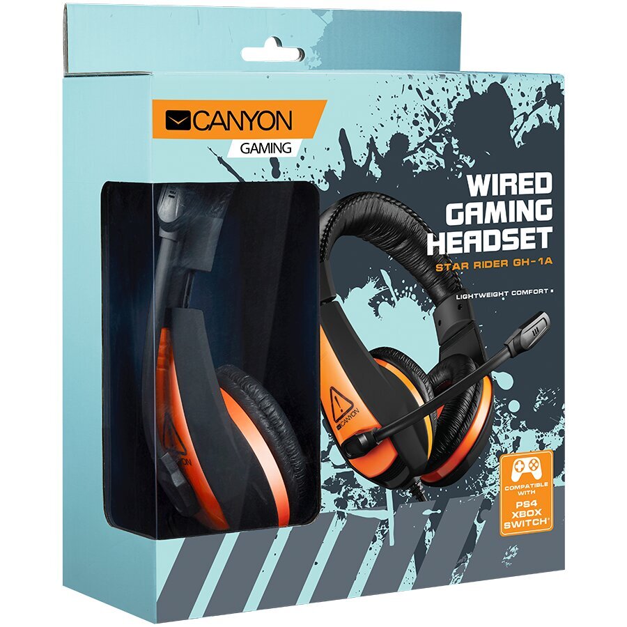 Canyon Star Raider GH-1A Black kaina ir informacija | Ausinės | pigu.lt