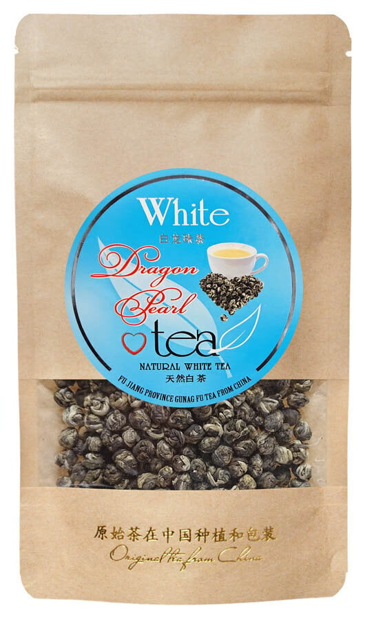 „DRAGON PEARL” White tea - Išskirtinis Kinų baltoji arbata „Drakono perlas“, 100g kaina ir informacija | Arbata | pigu.lt