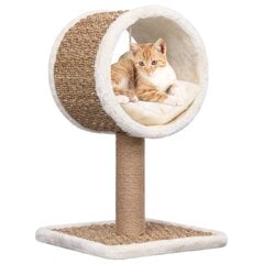 Draskyklė katėms su tuneliu viršuje ir žaislu 56 cm цена и информация | Когтеточки | pigu.lt