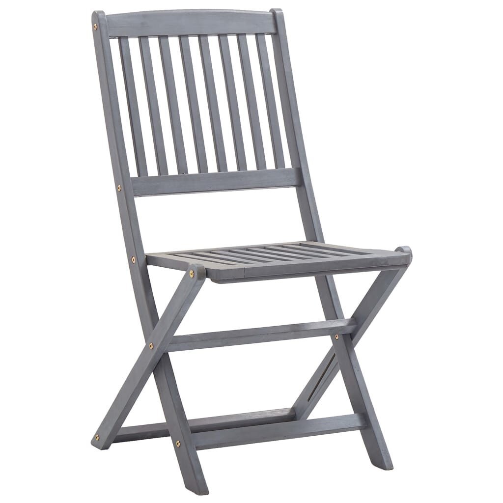 Sulankstomos lauko kėdės, 6 vnt., medienos masyvas kaina ir informacija | Lauko kėdės, foteliai, pufai | pigu.lt